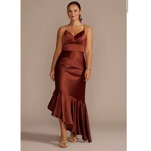 Db studio Asymmetrical Charmeuse Sheath Dress